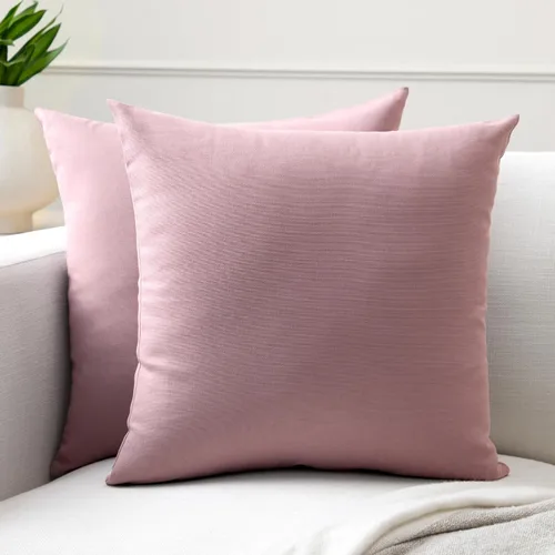 Miniatura 86 de Encasa XO Juego de 2 fundas de almohada de 12 x 12 pulgadas, color beige, sin rellenos, fundas de almohada de algodón para sala de estar, cama