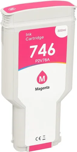Cartucho de tinta magenta 746 de 10.1 fl oz (P2V78A) compatible con impresora de trazador de gran formato Z6 y Z9+ 746 (paquete de 1)