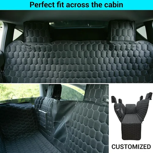 Miniatura 2 de Meginc Fundas de Asiento para Perros para Asiento Trasero, Asiento de Coche para Perros para Tesla Model 3, Funda de Asiento para Mascotas 100%