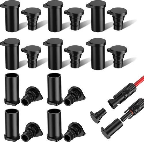 Miniatura 15 de Bateria Power 5 pares de tapas de conector solar, IP68 resistente a la intemperie macho y hembra para conectores de panel solar