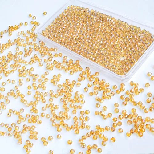 Miniatura 15 de 800 cuentas redondas de cristal de 0.236/0.396/0.394 pulgadas para joyas de bricolaje, ideales para pulseras, collares, colgantes y proyectos