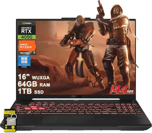 Miniatura 14 de ASUS TUF Gaming A16 Laptop de 16 pulgadas WUXGA IPS 144Hz AMD 6 núcleos Ryzen 7 7445HS 16GB RAM 1TB SSD GeForce RTX 4050 (hasta 194 AI Tops) RGB