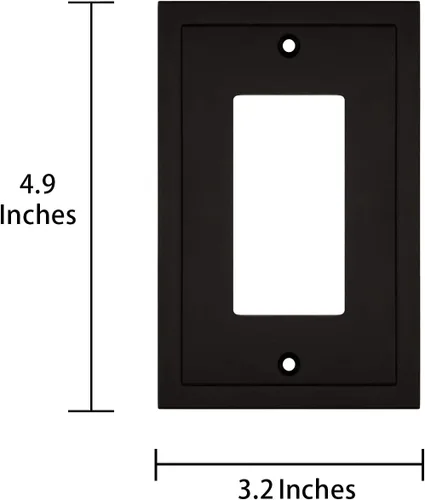 Miniatura 3 de Henne Bery Placa decorativa de pared con borde moderno, tapa de tomacorriente para cubrir enchufe, aleación de zinc maciza duradera