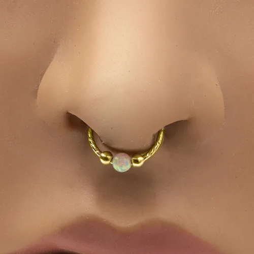 Miniatura 2 de Fake Opal Septum Rings