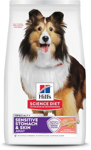 Miniatura 18 de Hill's Science Diet Estómago y piel sensibles, adultos 1-6, soporte de sensibilidad estomacal y de la piel, alimento seco para perros, receta