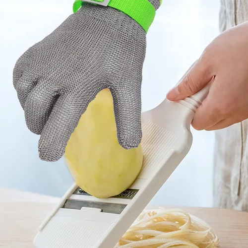 Miniatura 6 de Aillary Nivel 9 - Guante de cocina resistente a cortes, grado alimenticio, lavable a máquina, alambre de acero inoxidable, malla metálica, guante