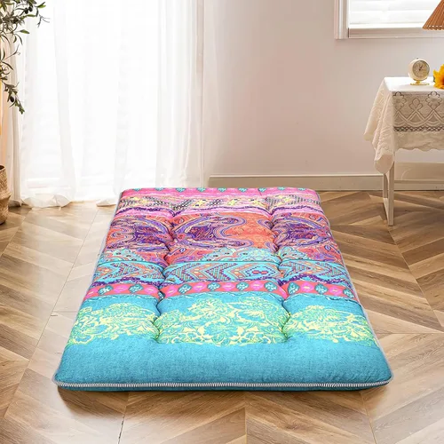 Miniatura 43 de MAXYOYO - Colchón de piso japonés, colchón tipo futón, colchón de tatami grueso, plegable, enrollable, colchón para niños y niñas, para dormitorio