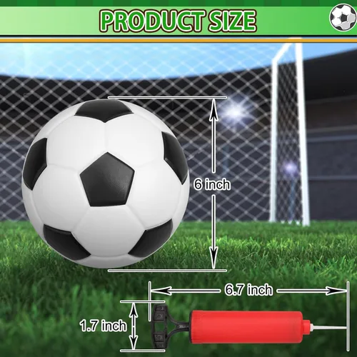 Miniatura 2 de Umnodobn Juego de 5 pelotas de fútbol de 6 pulgadas con bomba Blanco