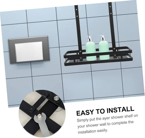 Miniatura 9 de DOITOOL Organizador de almacenamiento colgante sobre la puerta, estante de ducha de baño, estante de pared adhesivo de acero inoxidable