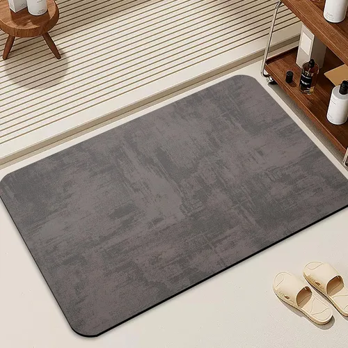 Miniatura 17 de Alfombras de baño de punto gofre, estilo bohemio, súper absorbente, antideslizante, lavable, ultra suave, con parte trasera de goma, tapetes de baño