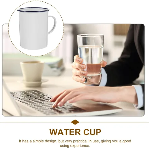 Miniatura 7 de Yardwe Tazas Taza de cerveza de metal Taza de bebida de metal Taza de café de camping Taza de té de jugo Taza de café Senderismo Taza de café