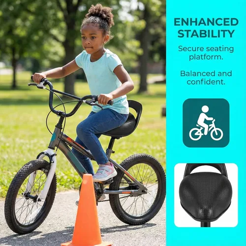 Miniatura 3 de Reemplazo de asiento de bicicleta para niños, cómodo asiento acolchado para bicicletas de 12, 14, 16 pulgadas, cojín suave y transpirable