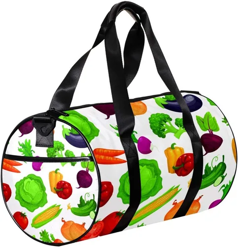 Miniatura 3 de LEVEIS Fresh Healthy Vegetables Sports Duffel Bag Travel Tote Carry on Weekender Gym Overnight Bag for Men & Women