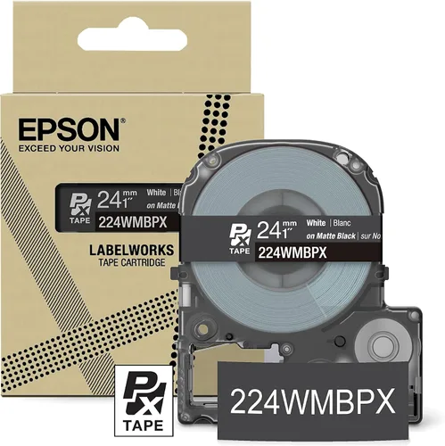 Miniatura 11 de Epson LABELWORKS 224BMBEPX Cartucho de Cinta de PET (Poliéster) Genuino - Negro sobre Beige Mate Cinta de Etiquetadora para Manualidades