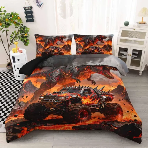 Miniatura 17 de AILONEN Juego de ropa de cama con estampado de gato en acuarela, tamaño individual con gatos y huellas para niños y niñas, juego de edredón suave