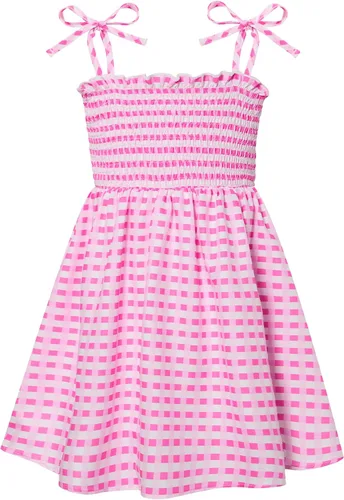 Miniatura 18 de Vieille Vestido de verano para niñas pequeñas, vestido de verano con tirantes delgados, vestido de princesa estampado floral, vestido casual