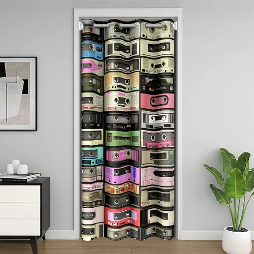 Miniatura 37 de Castle Fairy Cowboy Boots Door Curtain for Doorways Privacy Bohemia Musical Guitar Doorway Curtain Western Rustic Cowgirl All Season Blackout