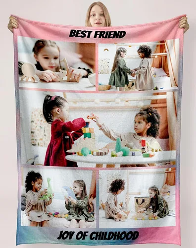 Miniatura 9 de Manta personalizada con foto y texto, manta personalizada de collage de imágenes y texto, manta de fotos suave regalo para Navidad, papá, mamá, 2