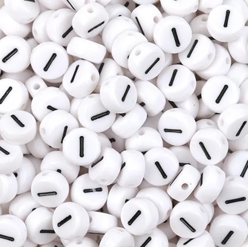 Miniatura 9 de 100 cuentas de números de acrílico blanco de 0.27 x 0.157 pulgadas (0.276 x 0.157 in) de plástico blanco redondo número 0 cuentas