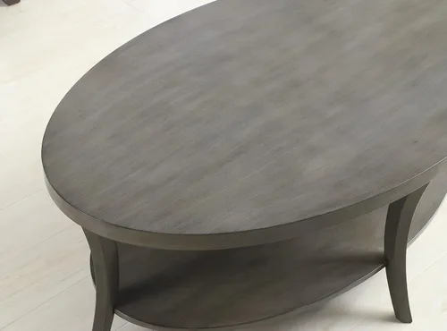 Miniatura 6 de Roundhill Furniture Juego de mesa de centro ovalada Perth contemporánea, color gris