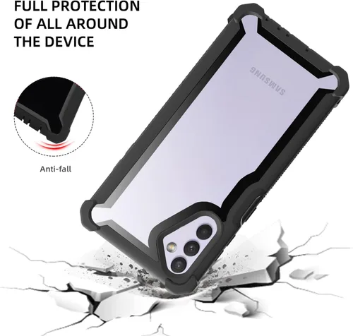 Miniatura 3 de Asuwish Funda de teléfono para Samsung Galaxy A13 5G, a prueba de golpes, protección de cuerpo completo, resistente, híbrida, de doble capa