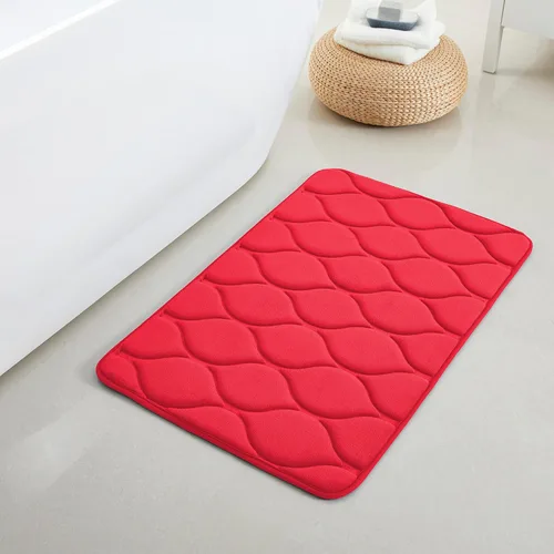 Miniatura 43 de Yafa Home Fashion 1 alfombra de baño de 17 x 24 pulgadas, espuma viscoelástica, absorbente de agua y antideslizante, color negro