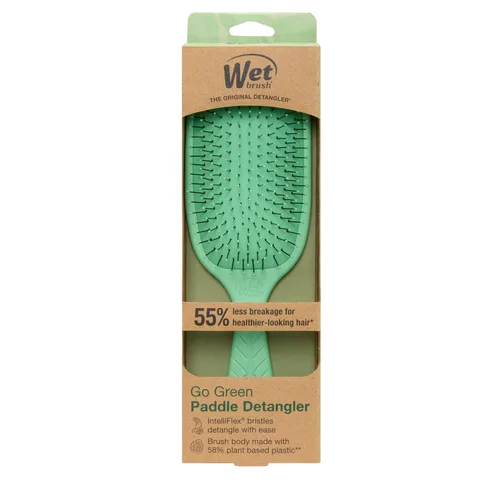 Miniatura 11 de Wet Brush Go Green - Cepillo desenredante tipo paleta, cerdas IntelliFlex ultrasuaves con diseño AquaVent para extender tratamientos uniformemente