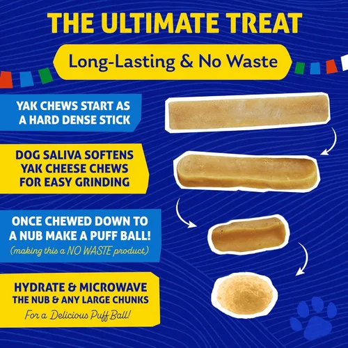 Miniatura 7 de Himalayan Dog Chew - Masticables originales de queso de yak para perros - 100% naturales, sin gluten, lactosa o cereales, ricos en proteínas