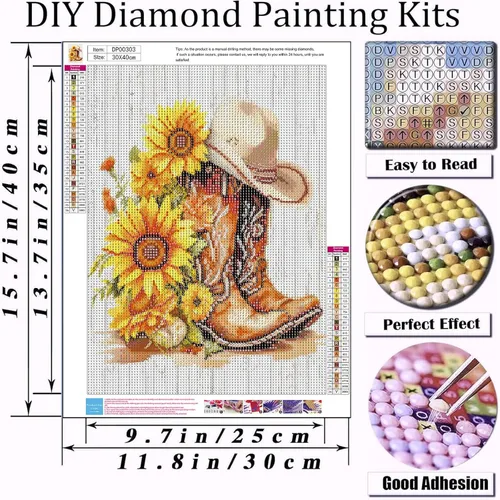 Miniatura 3 de Kits de Arte de Diamante de Botas AIBOERL para Adultos, Kits de Pintura de Diamante 5D de Botas para Adultos Principiantes, Kits de Arte de Diamante