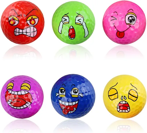 Miniatura 2 de MYKUJA Pelotas de golf divertidas, pelotas de golf de práctica de colores, regalos de golf novedosos para hombres, mujeres y papás, paquete de 6