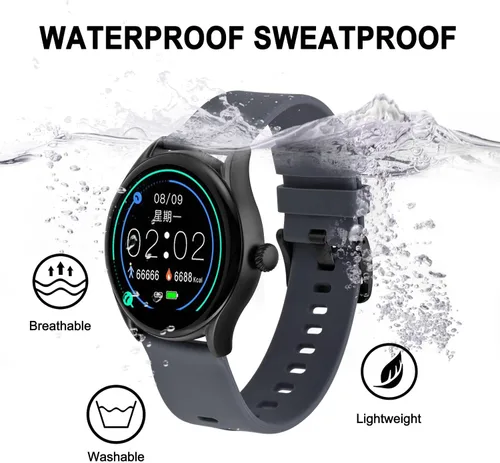 Miniatura 39 de BISONSTRAP Correas de reloj de silicona, correas de reloj delgadas con liberación rápida, 0.787 in, negro con hebilla negra