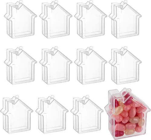Miniatura 8 de Hammont Adornos Navideños Transparentes Rellenables – Caja de Regalo de Dulces Navideños Reutilizable en Forma de Alpaca para Decoración del Árbol