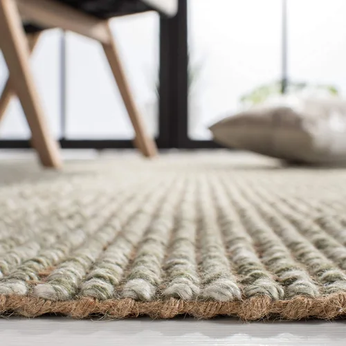 Miniatura 4 de SAFAVIEH Natural Fiber Collection - Alfombra decorativa de 2 x 3 pies, carbón y natural, yute tejido a mano, ideal para zonas de alto tráfico