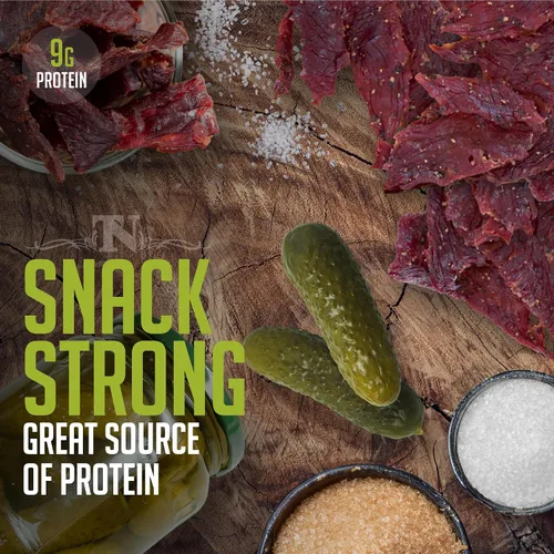 Miniatura 5 de Top Notch Ranch Cut Jerky - Bolsa de 10 onzas de carne seca de res - Snacks ricos en proteínas para niños y adultos - Tiras sabrosas de carne de res