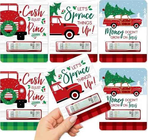 Miniatura 14 de Big Dot of Happiness Winter Wonderland - Juego de 6 tarjetas de dinero divertidas con diseño de copo de nieve para fiestas de vacaciones y boda