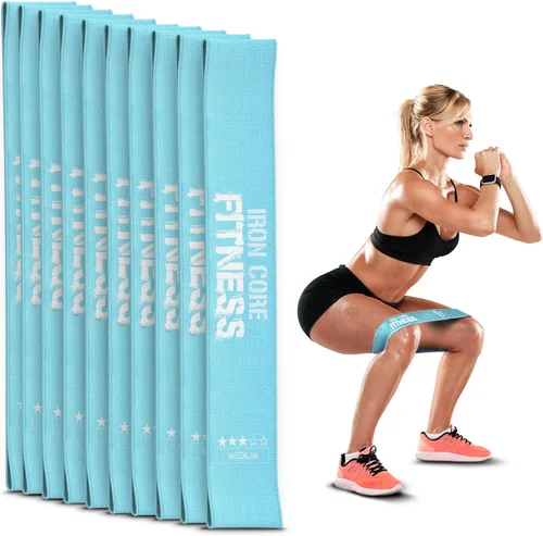 Miniatura 7 de Fabric Mini Resistance Bands Sets for Trainers, Bootcamp, Gym for Men and Women in Fun Colors - Ebook, Videos and Workout Chart Included by Iron