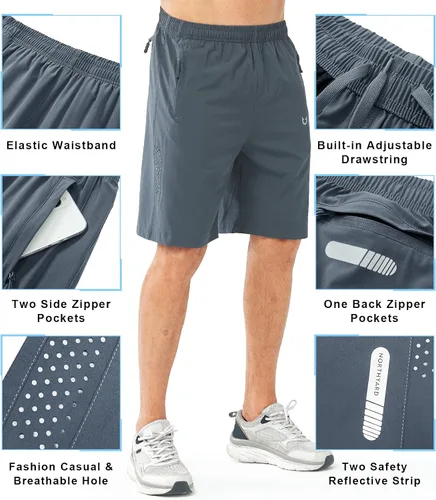 Miniatura 3 de NORTHYARD - Pantalones cortos deportivos para correr para hombres, ligeros, de secado rápido, 7, 5 o 9 pulgadas, para senderismo, deportes, gimnasio