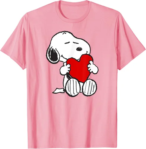Miniatura 40 de Peanuts Camiseta de San Valentín Snoopy Hugging Heart, Negro