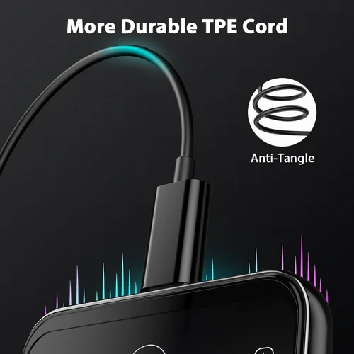 Miniatura 7 de Auriculares USB C con cable abiertos sobre auriculares para Apple/Android USBC Tipo C Auriculares con cable para iPhone 17 17e 16 16e 15 Pro Wrap
