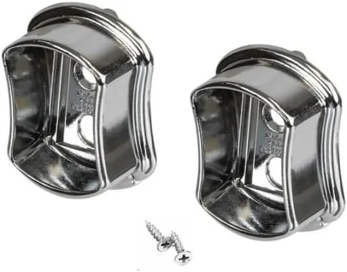 Miniatura 6 de TAG Hardware - 1 par de bridas de soporte de extremo cóncavo para armario (Negro)