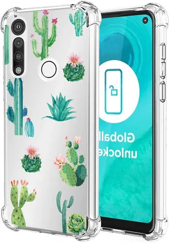 Funda protectora de TPU suave y transparente para Moto G Fast para Motorola Moto G Fast (Cactus)