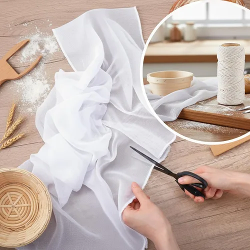 Miniatura 6 de Boao Estopilla de 35 x 156 pulgadas, 328.1 ft de cordel de cocina reutilizable sin blanquear tela de algodón con hilo de cocina 1/4 cono de algodón