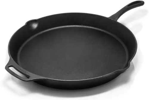 Miniatura 11 de Petromax Sartén de hierro fundido para cocina o campamento, utensilios de cocina pre-sazonados para fogata o horno y estufa casera, conduce el calor