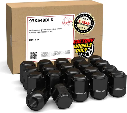 Miniatura 9 de Wheel Accessories Parts 20 tuercas de llanta estilo OEM M14x1.5 14x1.5 de 1.10 pulgadas de largo, color negro, 7/8 pulgadas, 0.866 in, hexagonales