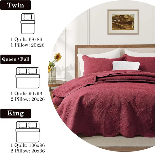 Miniatura 178 de MOONLIGHT20015 Juego de colchas individuales (68" x 86") – Paquete a granel de 10 al por mayor para hoteles, dormitorios de invitados y Airbnbs