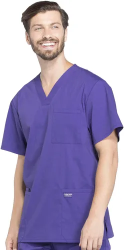 Miniatura 8 de Cherokee WW Professionals WW695 - Camisa de uniforme sanitario para hombre, con cuello en V