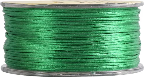 Miniatura 57 de KONMAY 80 Yardas 1.0mm Cordón Rattail de Nylon Satén Seda Trim Hilo para Cuentas para Nudos Chinos, Kumihimo, Trabajo con Cuentas, Macramé, 2-Azul