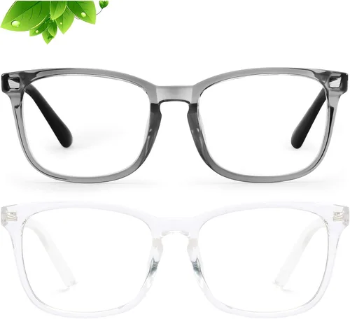 Miniatura 12 de Lentes de bloqueo de luz azul para niños, niñas, para computadora, juegos, televisión, marco de anteojos ligeros Paquete de 2 Negro+tortuga