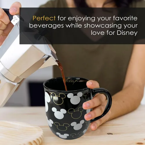 Miniatura 4 de 7 Star Mouse - Taza coleccionable con diseño de balas para café, té, bebidas frías, color negro, 16 onzas, para todas las ocasiones o recuerdos