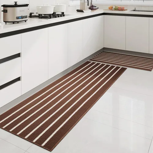 Miniatura 8 de GIB - Juego de alfombras de cocina y tapetes para piso, set de 2, alfombras antideslizantes/antideslizamiento para cocina, alfombras